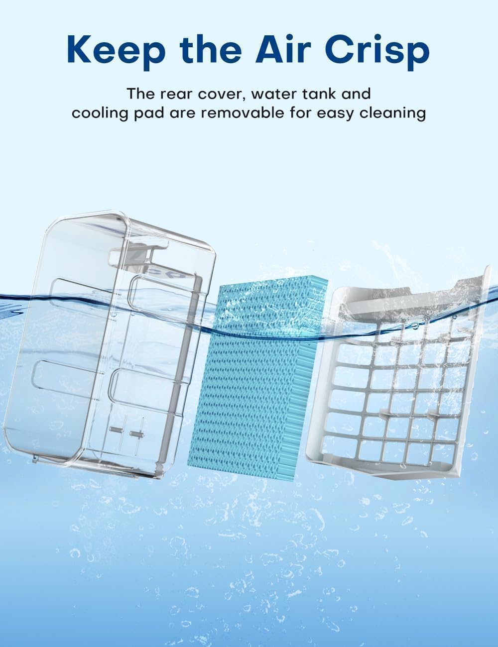 4-IN-1 Portable Air Conditioners, Evaporative Air Cooler w/4 Modes & 3 Speeds, 15H Timer for Smart Auto-off, 2-Gal Tank for 20H Cooling,17FT Remote,No Hose Needed,120°Oscillating Swamp Cooler