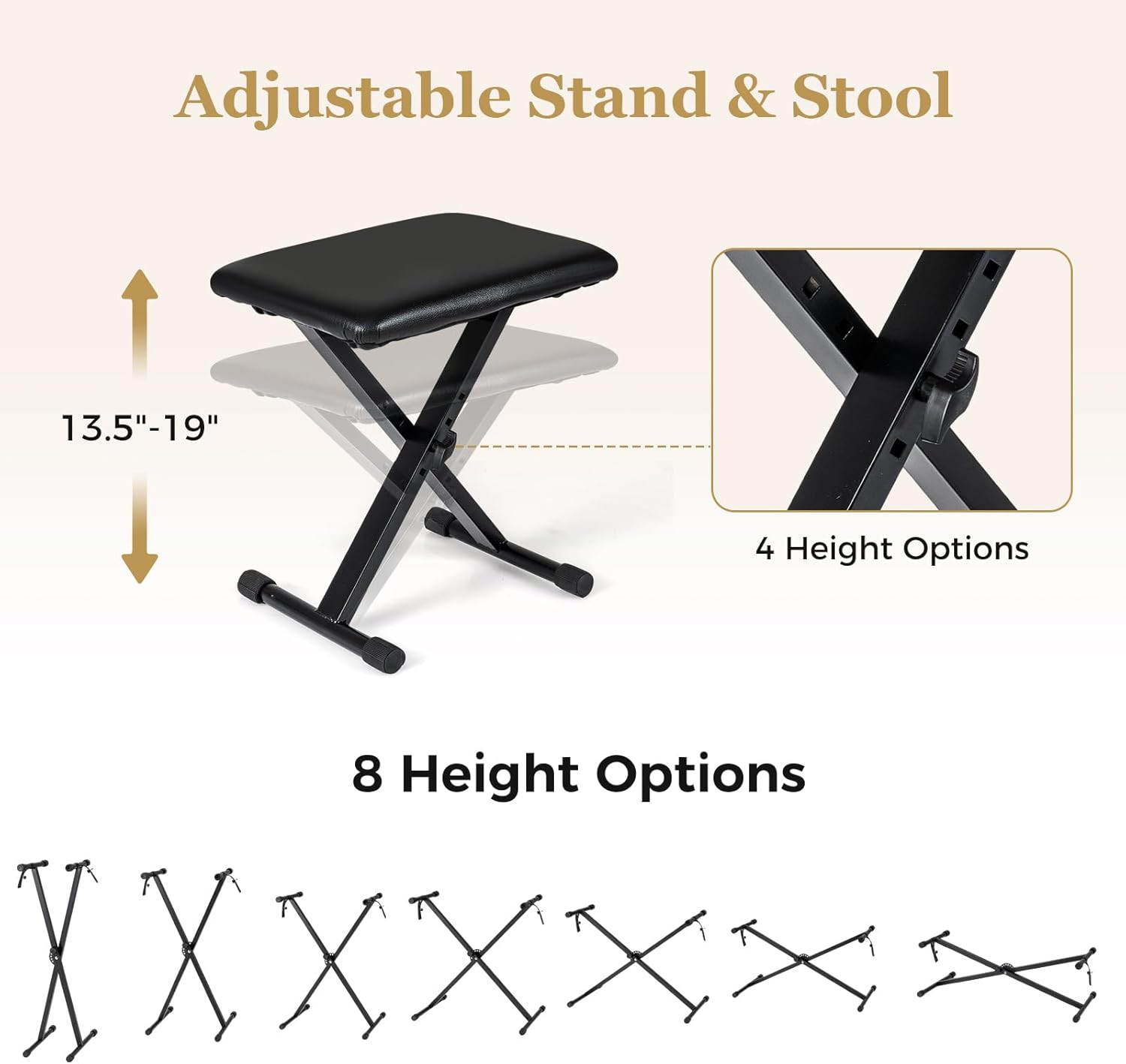 Costzon 88 Key Piano Keyboard, Electric Digital Piano with Stand, Lighted Full Size Sensitive Keys, Headphones, MIDI, Sustain Pedal, Bench, Carrying Case, Portable Keyboard Piano for Beginners (Black)