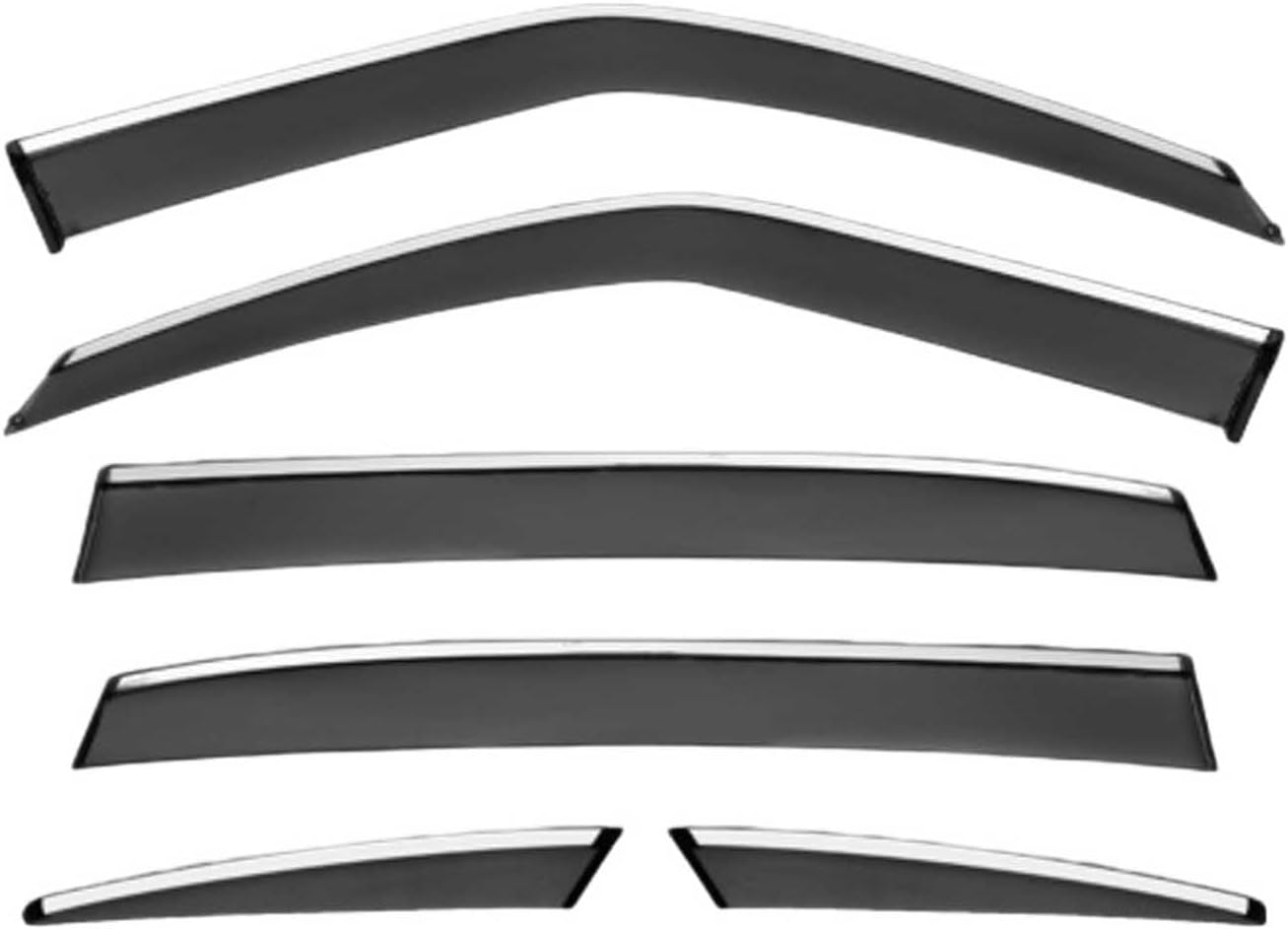 Window Deflectors for UR-V MK1-TG1-TGb 2016-2021+, Sun Rain Guard Window Visors Vent Shades with Bright Stripes Car Accessories,6PCS