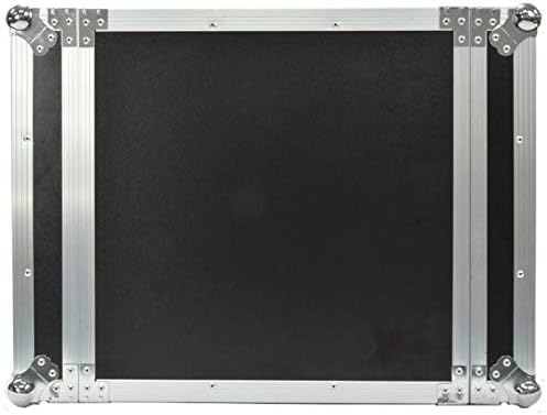 10U-Space 21-in Deep DJ Amplifier Rack Fly Drive Case with Wheels, 4U Effect Deluxe Case -Body Depth with Pull Out Handles and Wheels, Safe Travel Case Designed for Touring. Deejay LED TBH10UAD21W