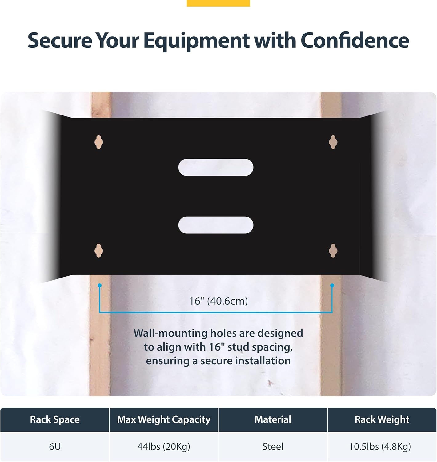 StarTech.com 6U Wall Mount Network Rack - 14 Inch Deep (Low Profile) - 19
