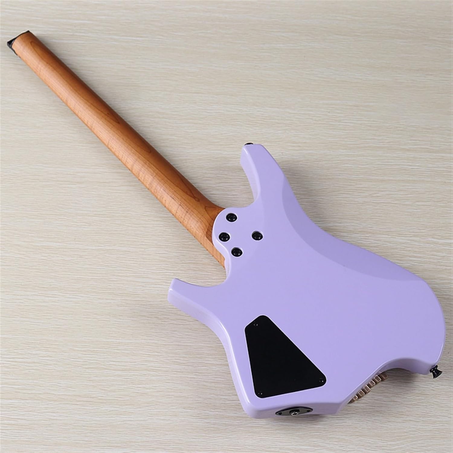 High Gloss Headless Electric Guitar 30 Inch Travel Guitar Solid Basswood Body Canada Maple Fingerboard Professional Headless Guitar (Color : 01)