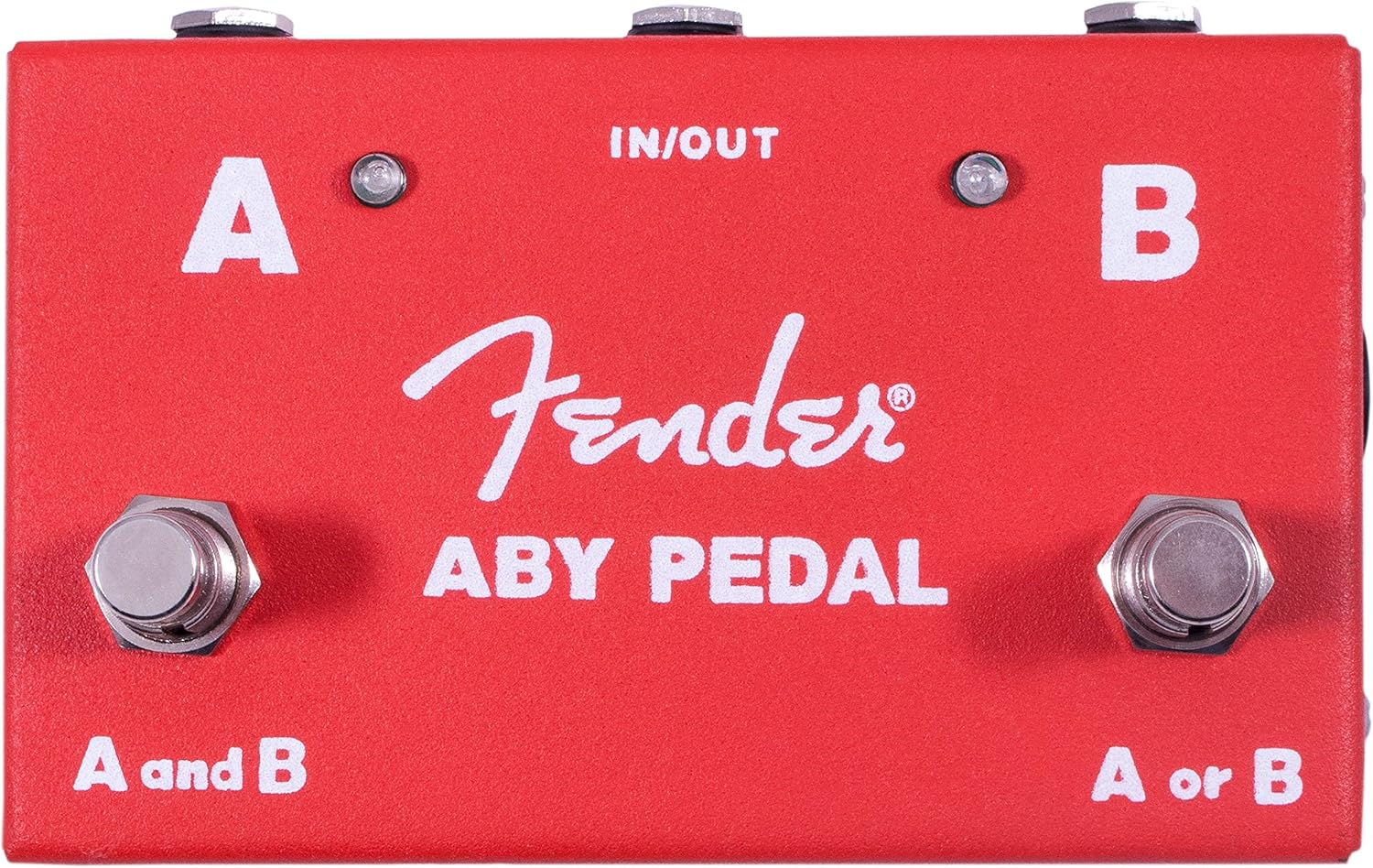 Fender ABY Pedal Footswitch Bundle with Fender Professional Series Instrument Cable, Guitar Cable 10 ft