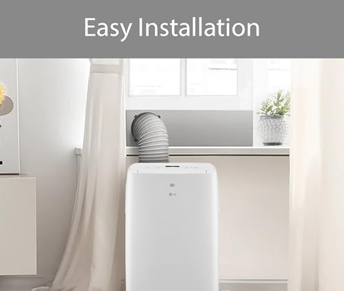 LG 6,000 BTU Portable Air Conditioner, 115V, Cools 250 Sq.Ft. (10' x 25' Room Size), Portable Air Conditioner for Home with Quiet Operation, LCD Remote Control, and Window Installation Kit, White