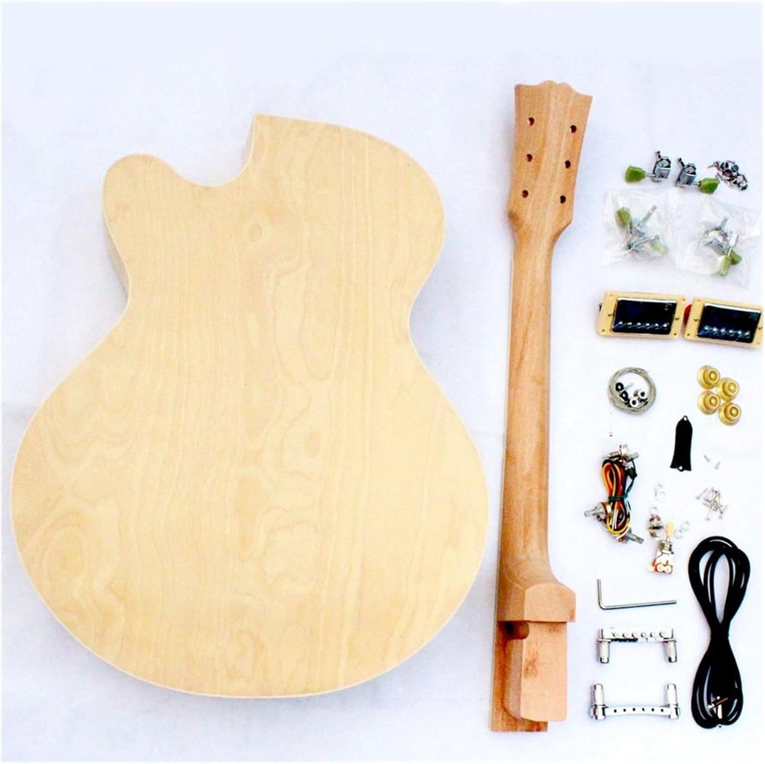 TSTS Half Hollow DIY Electric Guitar Body Kit with All Accessories Guitar DIY Accessory