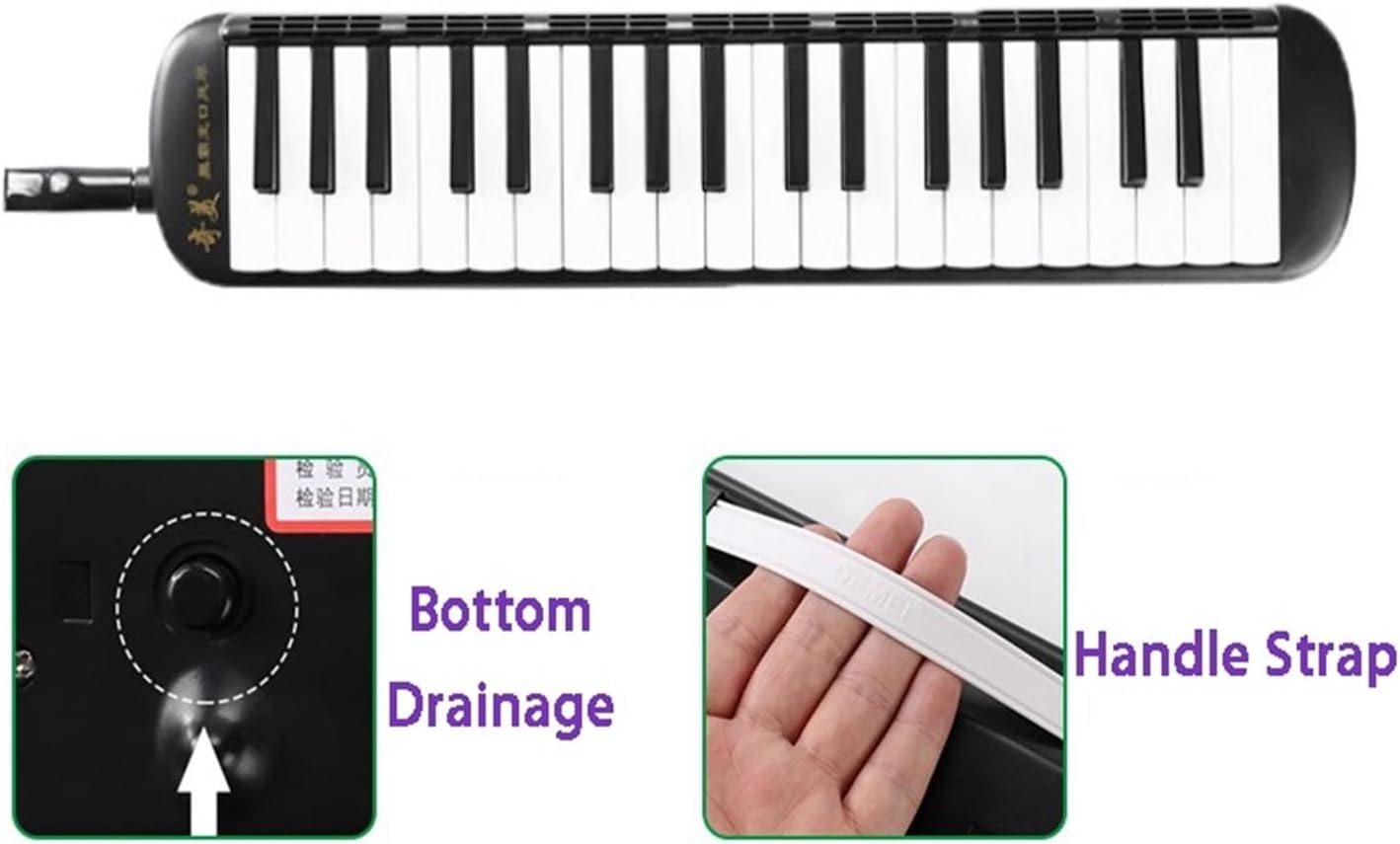 Melodica Professional Melodica 37 Keys Children's Musical Keyboard Kids Mouth Organ Melody Mouth Piece Button Accordion Music Instruments