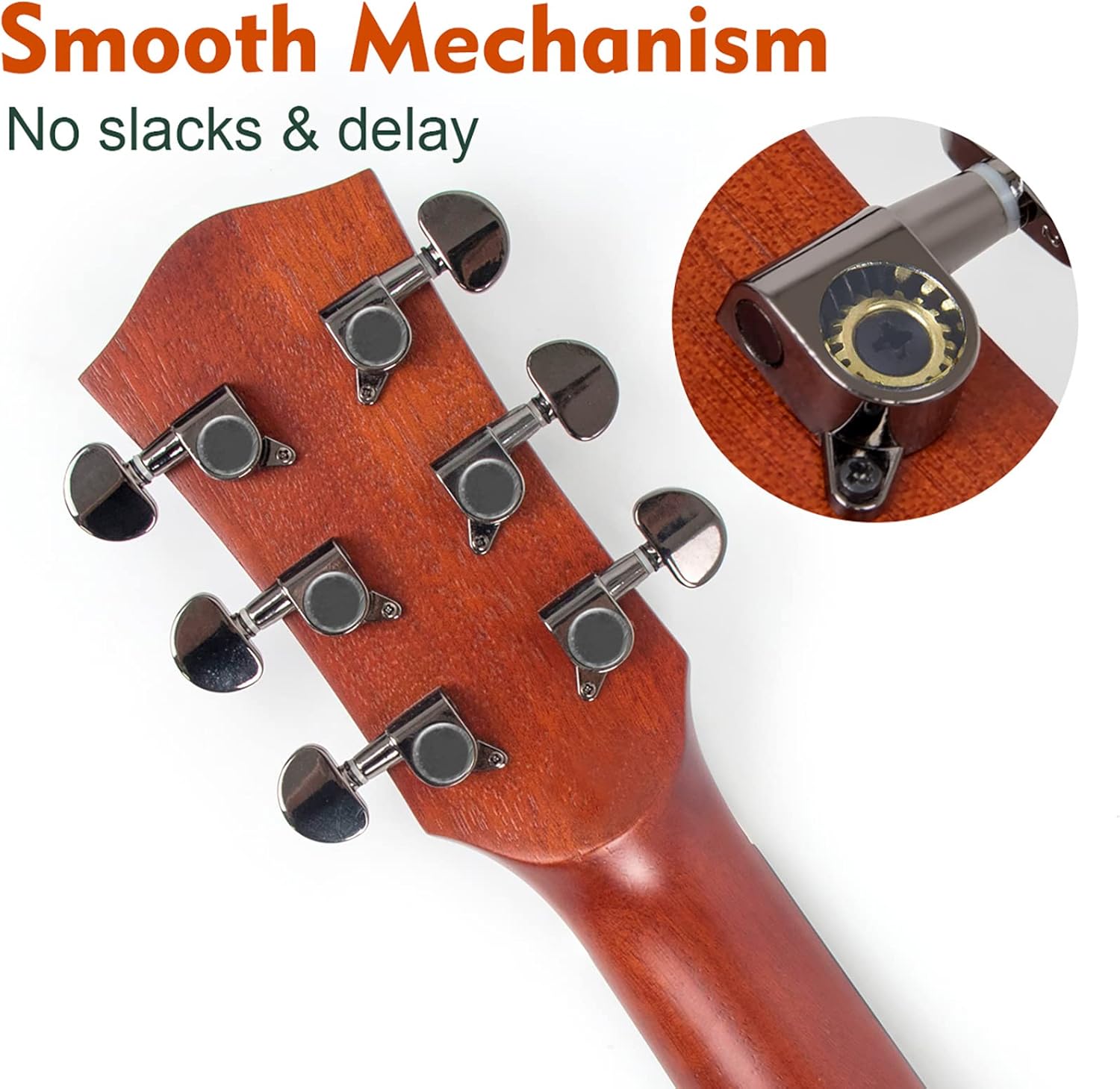 AKLOT Acoustic Guitar for Beginners Full Size 4/4 Folk Guitars Cutaway Acoustique Guitare Starter Kit (38‘’ Spruce Wood W/Bag)