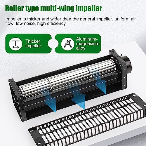 High Airflow Crossflow Ventilation Crossflow Fan 12/24V Cross Flow Fan for Smart Washing Machine Heating Stove (Color : 50090, Size : 12V)