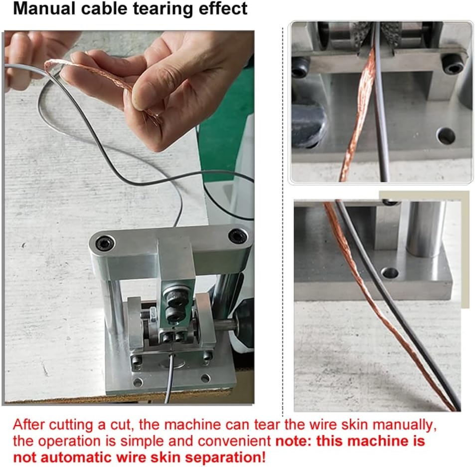 Portable Household Wire Stripper Manual Wire Stripping Tool Scrap Copper Cable Peeling Machine with Hand Crank for 1-15mm Wire with Efficiency
