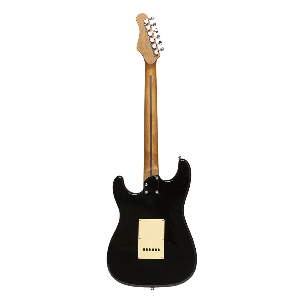 Stagg SES-55 SNB Series 55 Electric Guitar with Solid Paulownia Body l Tempered Maple Neck l 22 Fret Maple Fingerboard l Aged White 3-Ply Pickguard l Brilliant Sunburst Finish