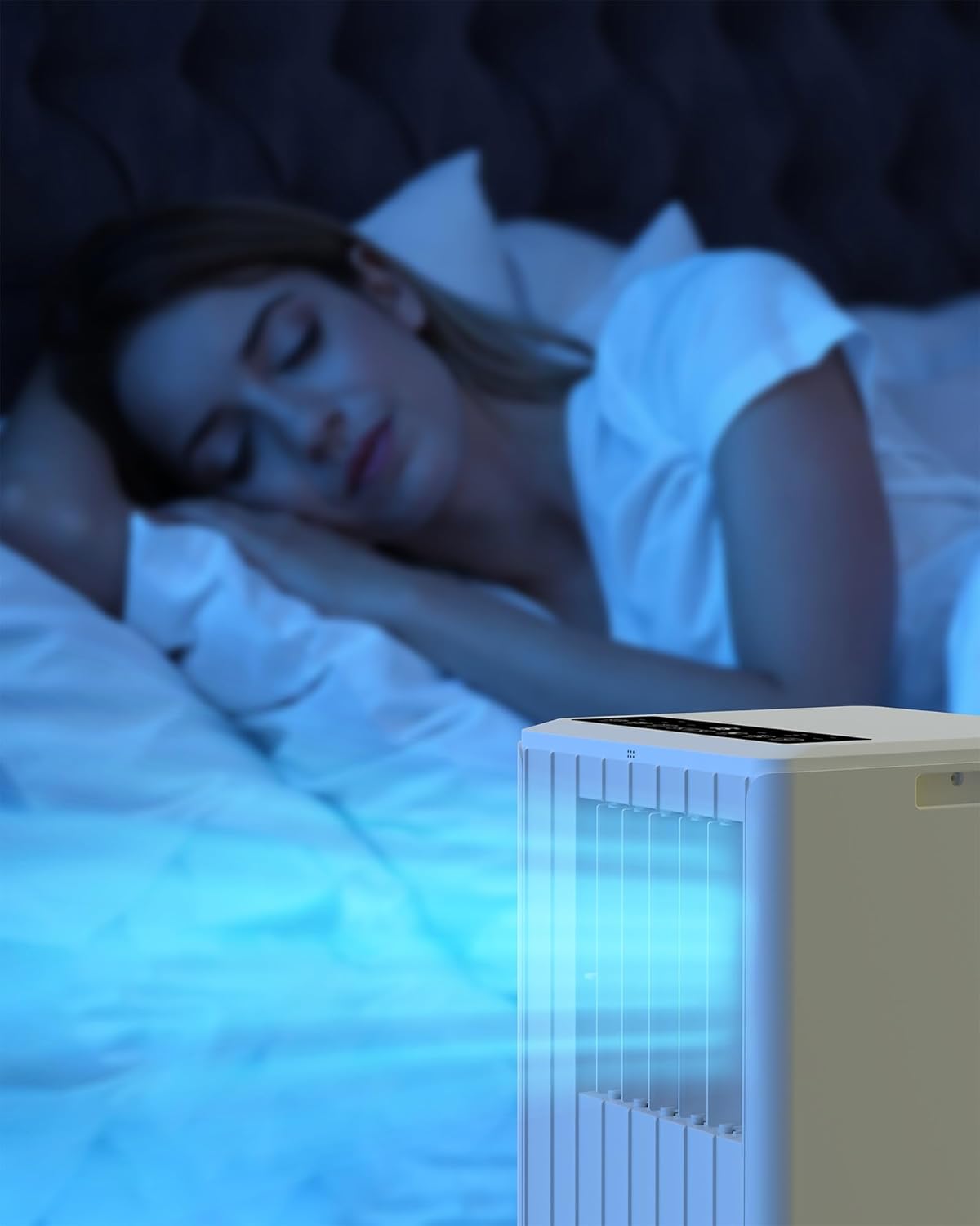 8000 BTU Portable Air Conditioner - 3 in-1 Cooling, Dehumidifier & Fan with Quiet Operation, Sleep Mode, 24H Timer & Energy Savings, for Rooms Up to 350 Sq.Ft, Includes Remote Control, Reusable Filt