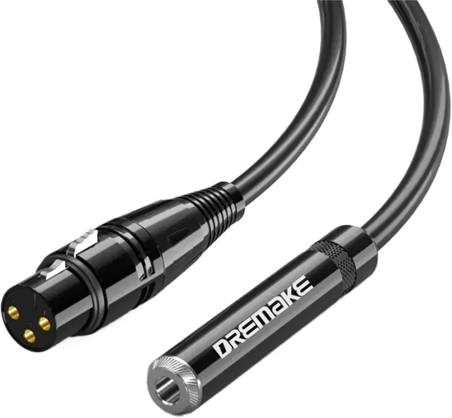 TRS 6.35 XLR Female to 6.5mm Female Audio Extension Cable 1 4 Inch Female Cannon Cord for Amplifier Effect Sound Card Speaker(XLR-M to 6.5-F,1m)