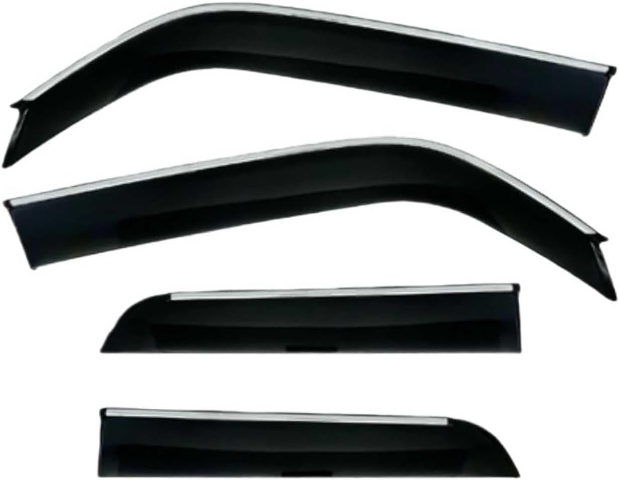 Window Deflectors for Toyota 4Runner MK5-N280 2010-2024, Sun Rain Guard Window Visors Vent Shades with Bright Stripes Car Accessories