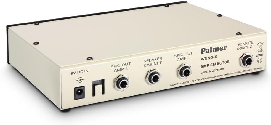 Palmer Switching System 2 Guitar Amplifiers to 1 Cabinet with Remote Input, White/Grey (PTINOS)