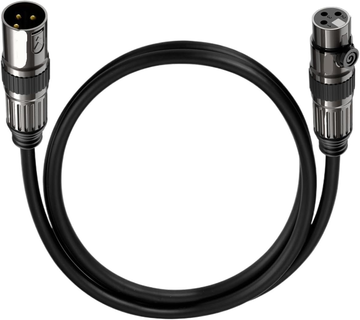 Gold Plated XLR Cable Male to Female 3Pin OFC Audio Cable Foil+Braided Shielded for Microphone Mixer Amplifier(300cm)