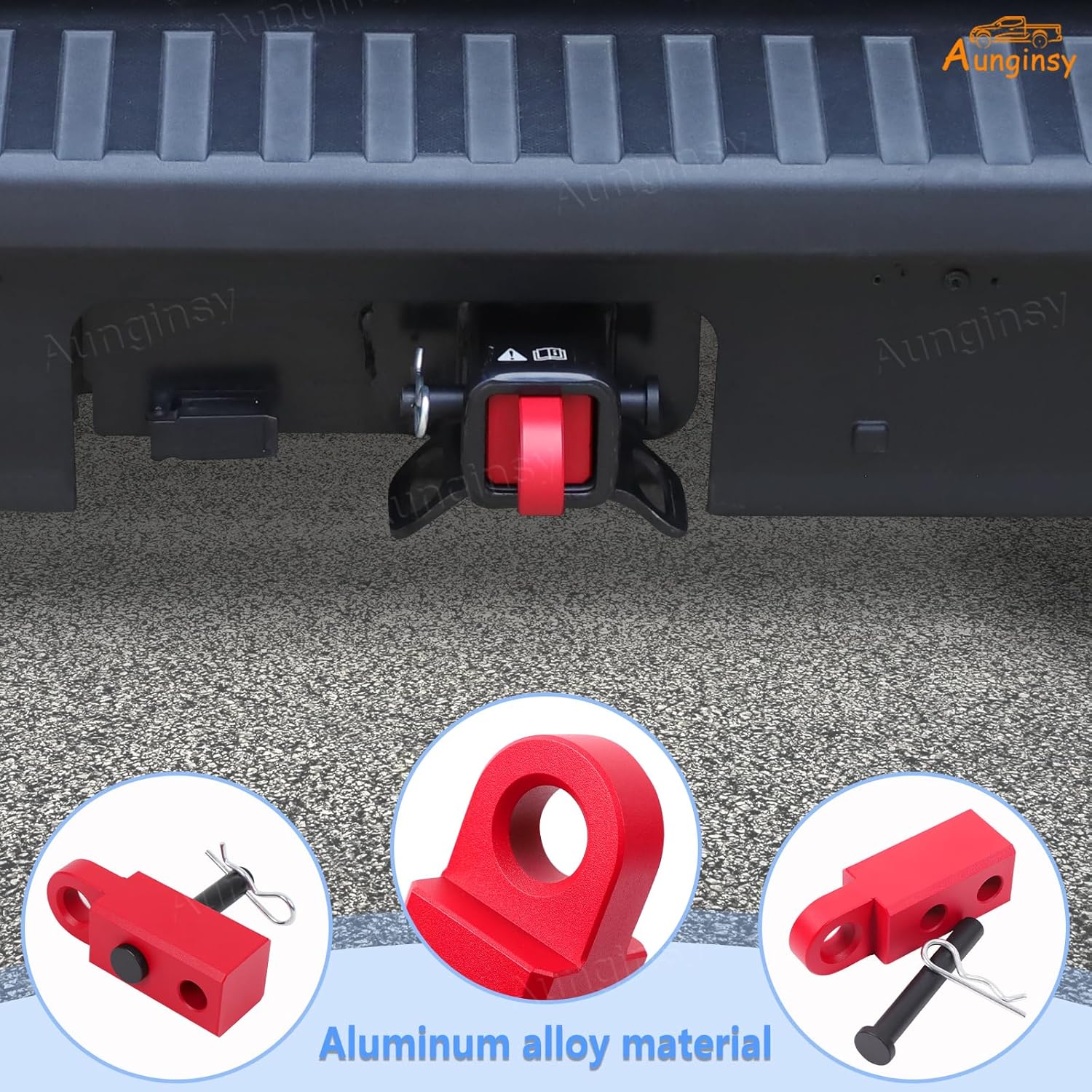 Aunginsy Tow Hitch Receiver Hook with Tightener Compatible with Ford Maverick 2022 2023 2024 2025 Accessories, Car Shackle Mount Trailer Hitch Lock Pin Heavy Duty Solid Recovery Towing Kit for Trucks