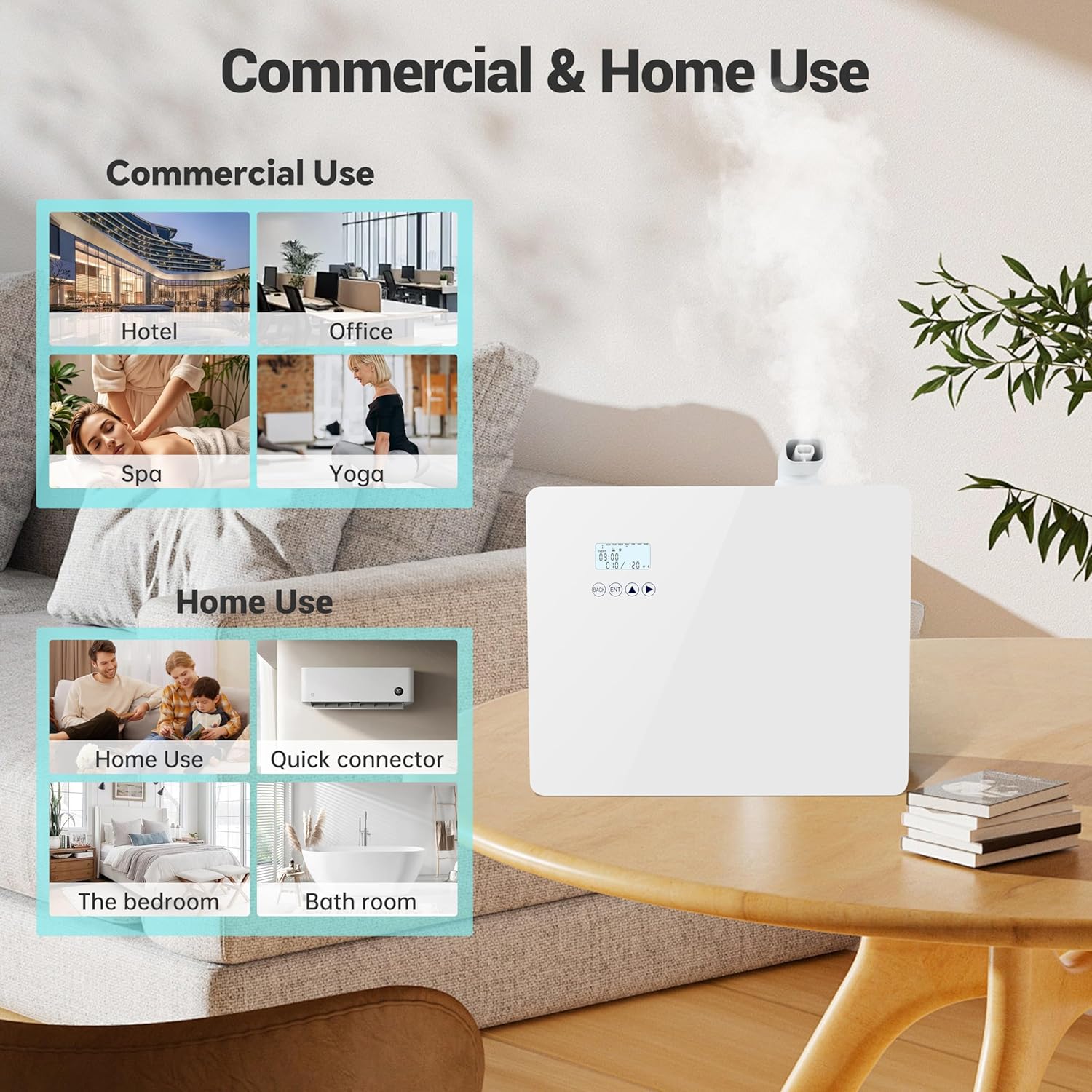 2026 𝐔𝐩𝐠𝐫𝐚𝐝𝐞𝐝 𝟓𝟎𝟎𝟎 𝐒𝐪.𝐅𝐭 1000ml Capacity HVAC Waterlesss Essential Oil Diffuser with Wi-Fi Control, Whole House Smart Scent Air Machine, Cold Air Tech for Whole Home, Hotel, Party