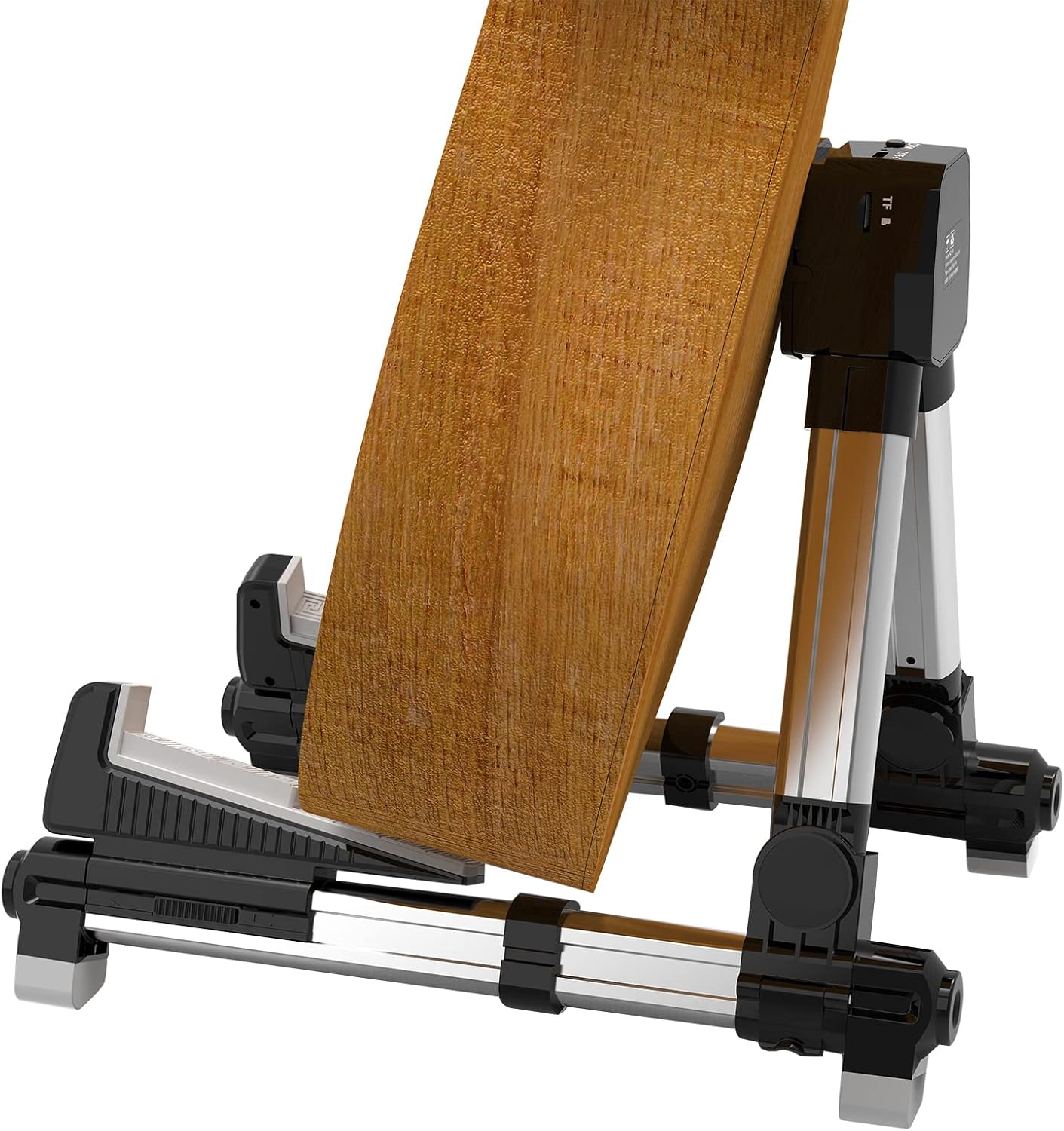 Foldable Aluminum Alloy A Frame Guitar Stand with 3.7V 1200mAh Lithium Battery, TF Card, for Acoustic and Electric Guitars