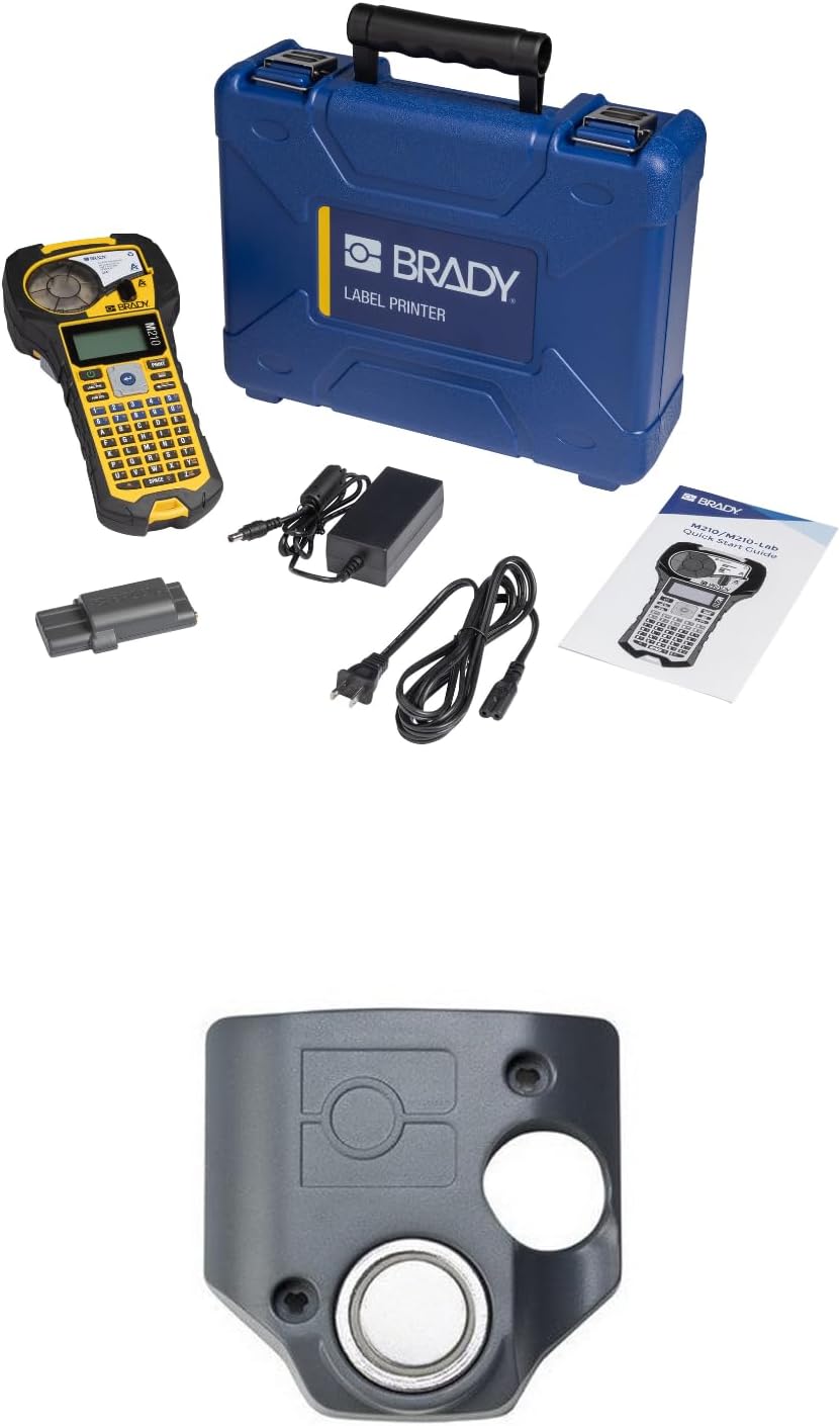 Brady M210 Portable Label Printer Partner Kit With: M210-KIT, BMP21, BMP21-PLUS Magnet Accessory (21-Magnet)