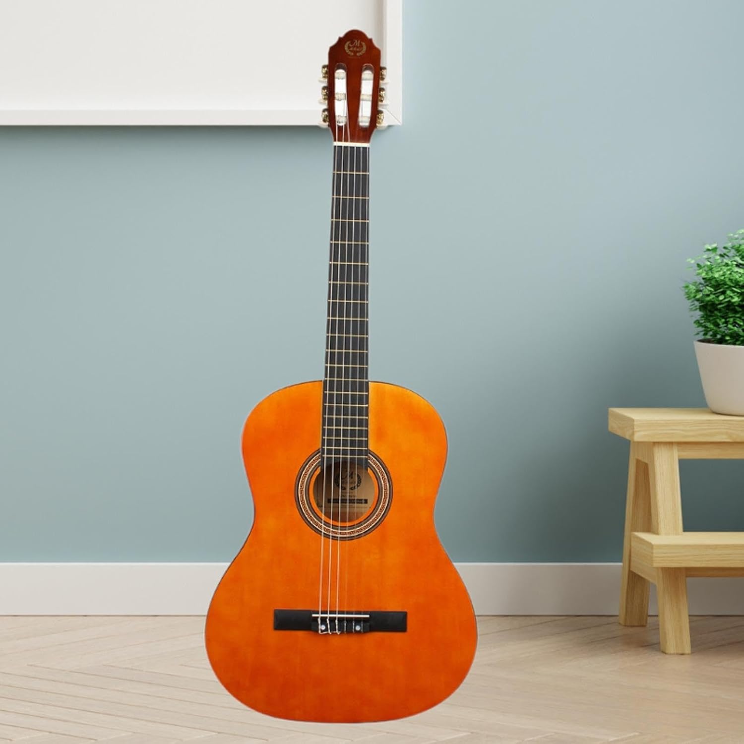 39 inch Acoustic Guitar for New Players 6 Strings Music Instrument for Kids, Orange