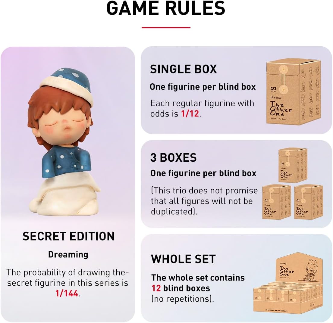 POP MART Hirono The Other One Blind Box Figures, Random Design Box Toys for Modern Home Decor, Collectible Toy Set for Desk Accessories, 12PC