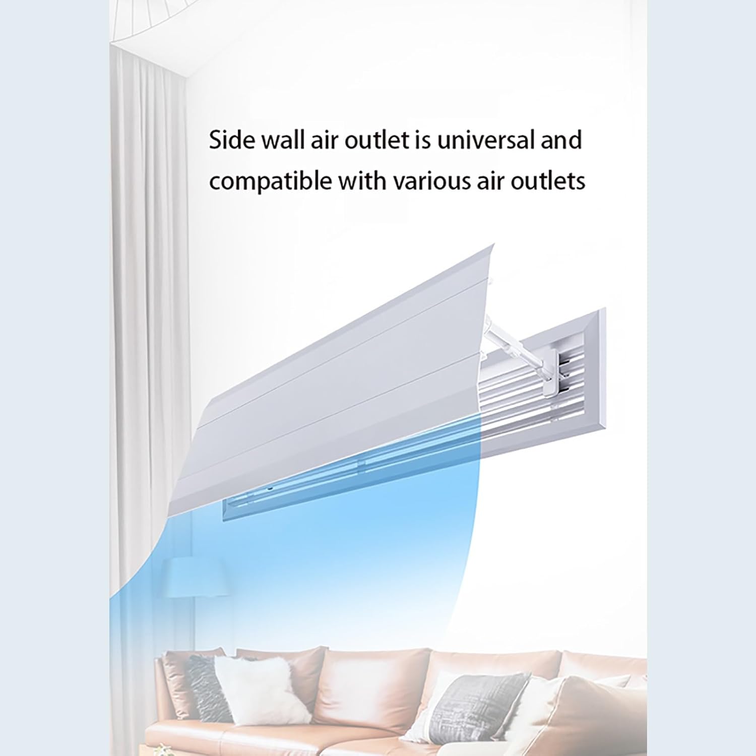 Top Central Air Conditioner Vent Deflectors, Wider Air Conditioning Deflectors For Central Ceiling Prevent Direct Air Blowing for Home, Office