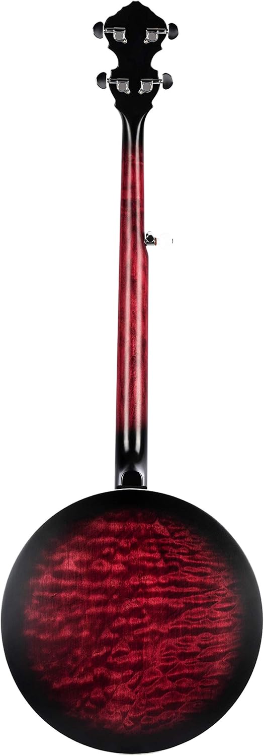 Ortega Guitars Facon Falcon Series 5-String Quilted Maple Resonator Acoustic-Electric Banjo w/Bag, Right (OBJE400TFR)