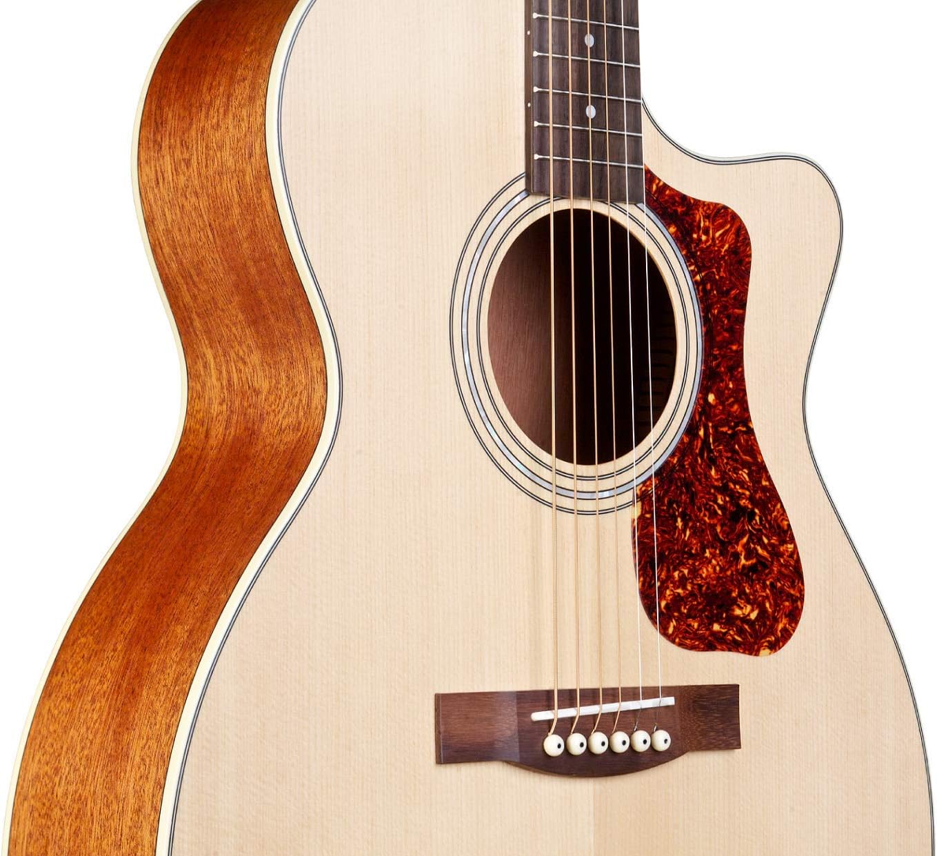 Guild Guitars OM-240CE Acoustic Guitar, Natural, Archback Solid Top, Westerly Collection