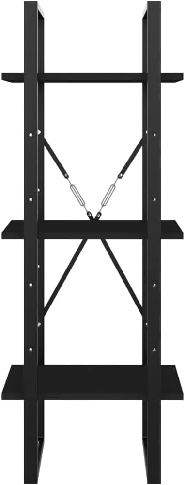 Black 3-Tier Bookcase 11.8