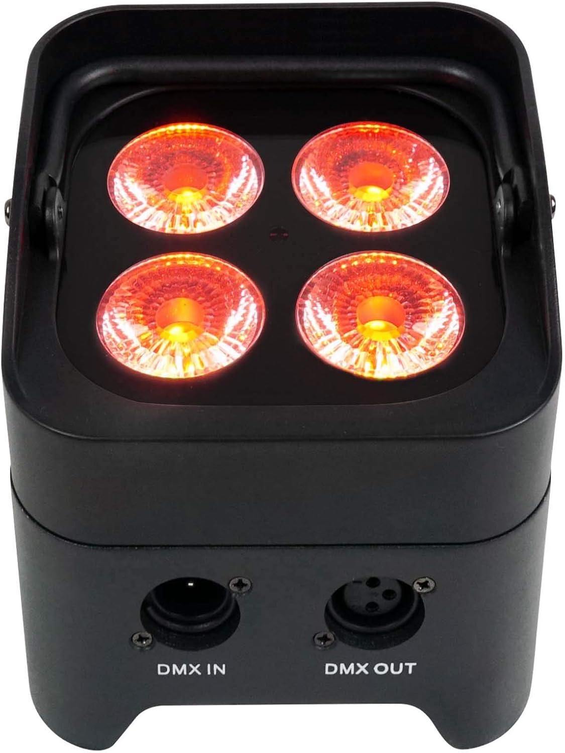 Rockville Best PAR 50 Bundle: (4) Rechargeable Par Can Wash Lights, Wireless DMX, RGBWA, UV, ROCKFORCE W4 384 Channel Wireless DMX Lighting Controller with MIDI, 5-Items