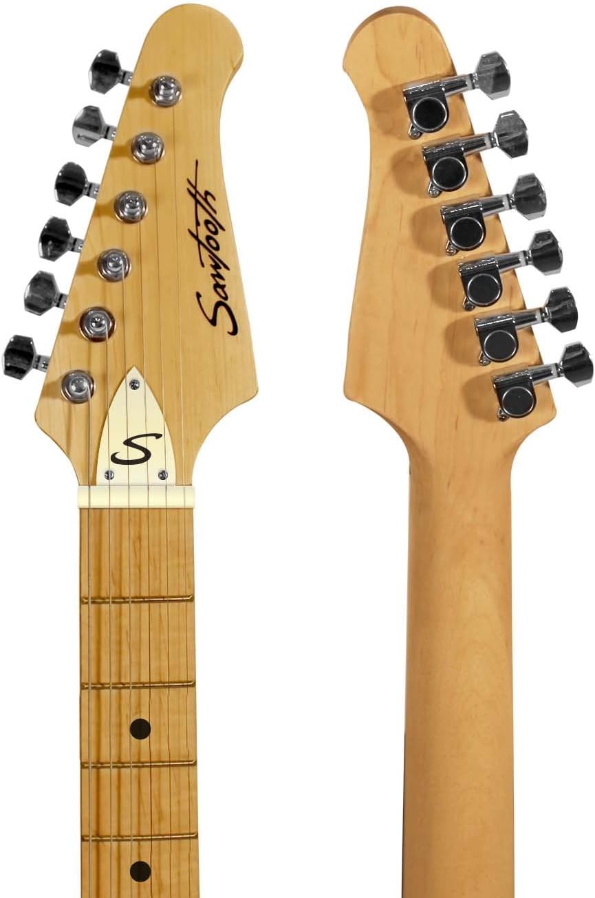 Sawtooth Sunburst Electric Guitar w/Vintage White Pickguard - Includes: Accessories, Gig Bag & Lesson