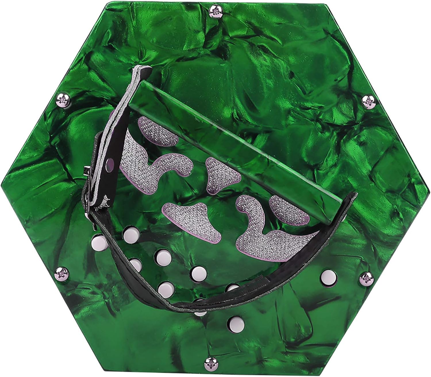 Hapivida Professional 20 Buttons Accordion Concertina, ABS Lightweight Musical Instrument with Adjustable Straps, Carrying Handle and Storage Bag for Musicians All Levels (Green)