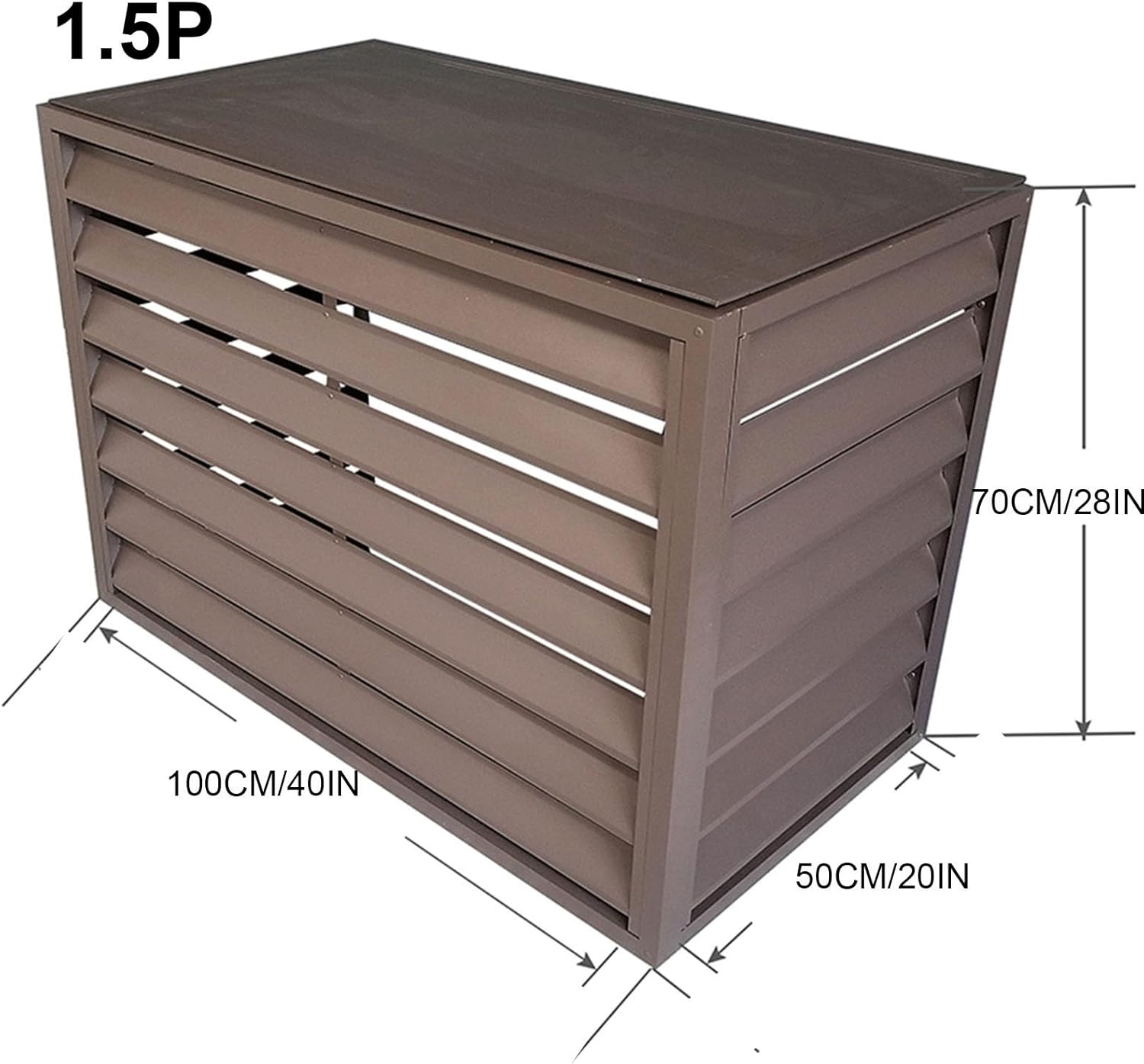 Air Conditioner Outdoor Unit Protective Cover,Air Conditioner Outdoor Unit Aluminum Cover,Outdoor Unit Mini Split air Conditioner Cover,Noise Reduction,Dustproof and Waterproof,Suitable for Outdoor (