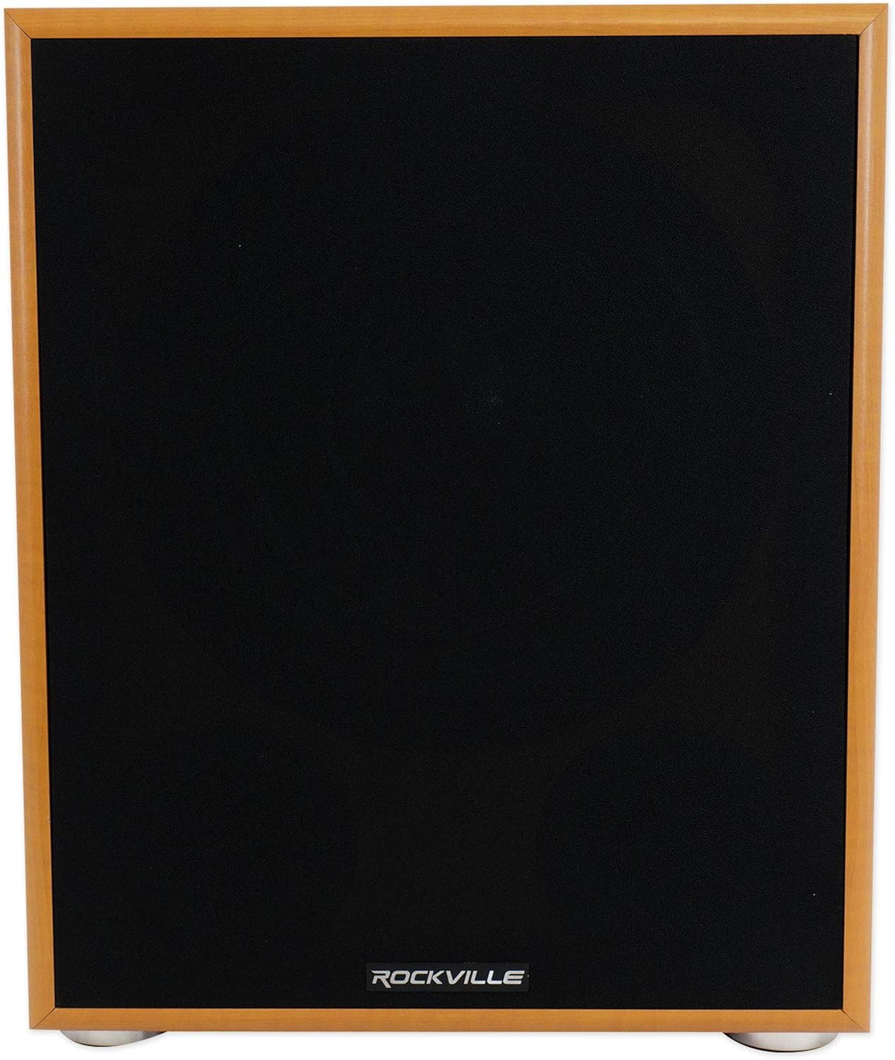 Rockville Rock Shaker 12 Wood 800W Peak/400W RMS Powered Home Theater Subwoofer 4 Ohm, Deep Bass, MDF Enclosure, RCA/High-Level Inputs, for Movies and Music