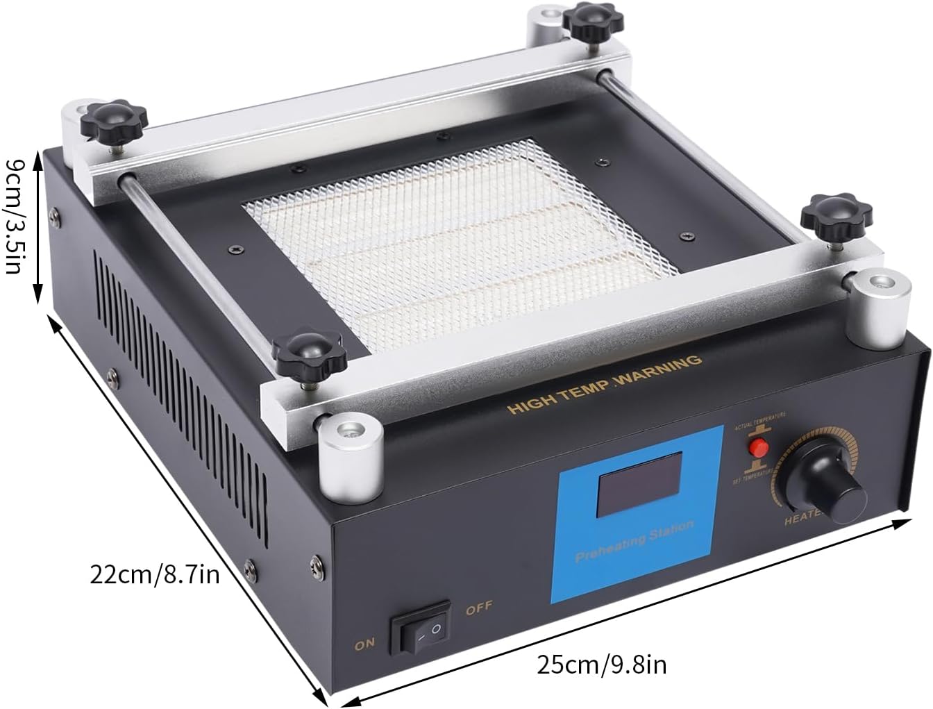 Preheat Preheating Station 110v 450W Soldering Station 4.72 * 4.72 inches Heating Area for Electronic Equipment Maintenance, Mobile Communications Maintenance, Factory Production