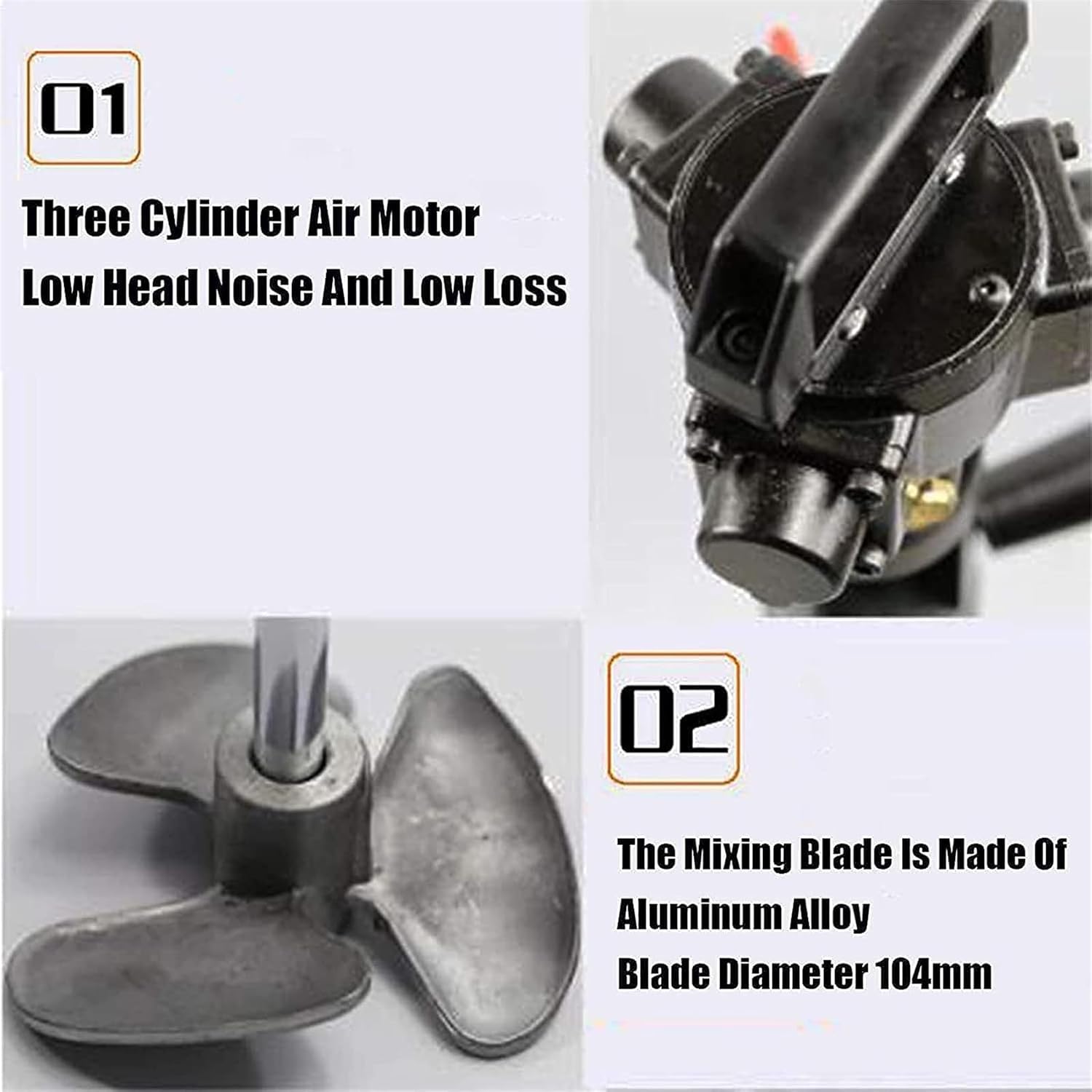 Coating Pneumatic Mixer, Industrial Paint Mixer Machine, Multifunction Small Liquid Coating Agitator for Paint Mixing, Dye Mixing, Hydrosol Mixing