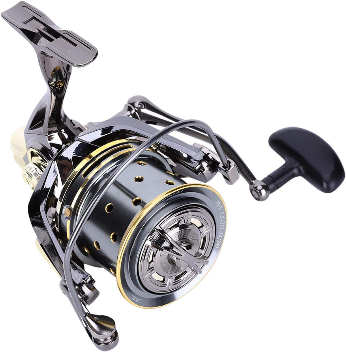 OUKENS Other Fishing Tools and Accessories Fishing Reel, All Metal High Strength Guide Rod Structure Anti-Seawater Spinning Fishing Reel for Long