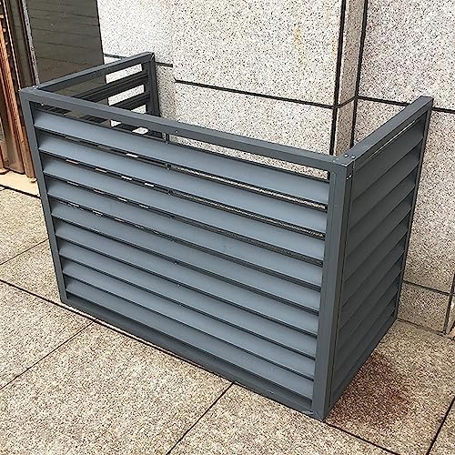 Cover for Outdoor Air Conditioner Covers for Outside Units, All Weather Privacy Fence Screen Anti-Theft Sturdy Aluminum Heavy Duty Ac Cover, Condenser Protective Prevents Foliage Wee
