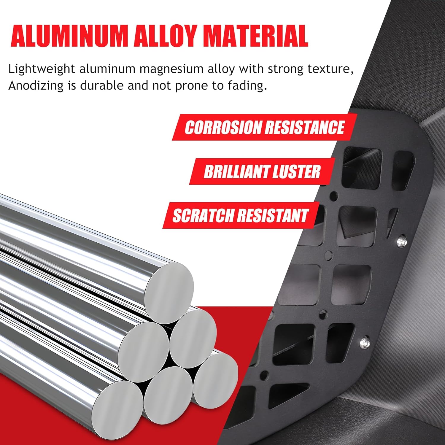 for Hummer EV Accessories Trunk Storage Panel Modular Shelf Cargo Rack Rear Left and Right Interior Luggage Holder for 2024 2025 2026 Hummer EV SUV Organizer Mount Bracket (Black)