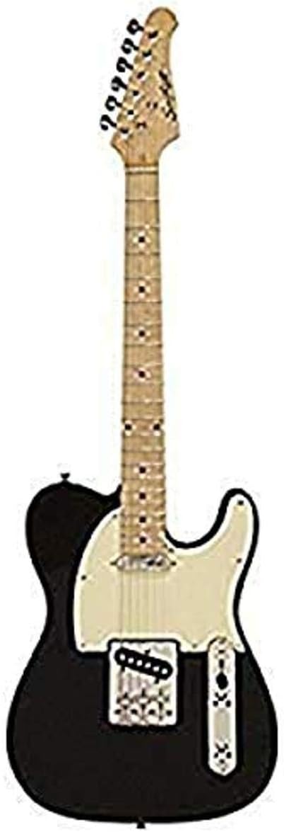 Sawtooth ET Series Electric Guitar, Black with Aged White Pickguard