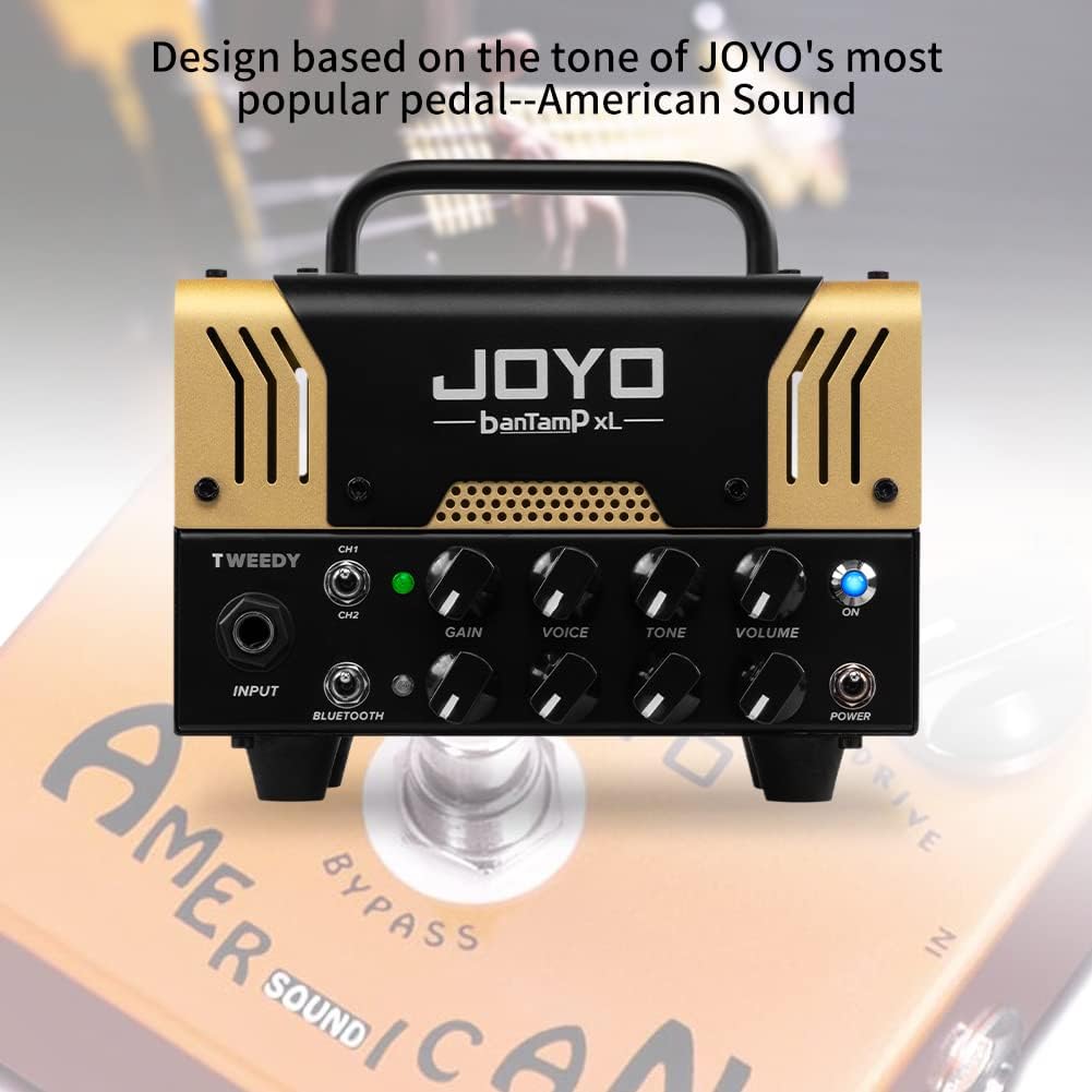 JOYO 5.8GHz Wireless Guitar System (JW-02S) Bundles with JOYO Mini Amp Head 20 Watt (Tweedy)