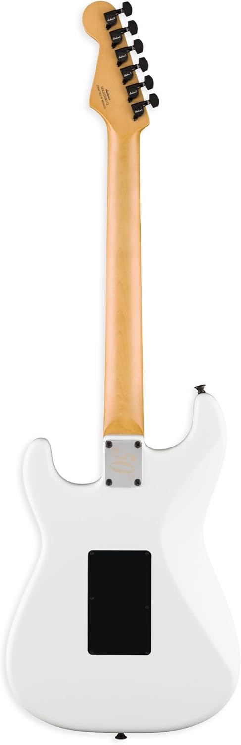 Jackson 50th Anniversary Iron Maiden Adrian Smith Jackson SC1 Right-Handed 6-String Electric Guitar with Alder Body, DiMarzio DP100 Bridge, and Fender Noiseless Sumerian Cobalt Pickups (Snow White)