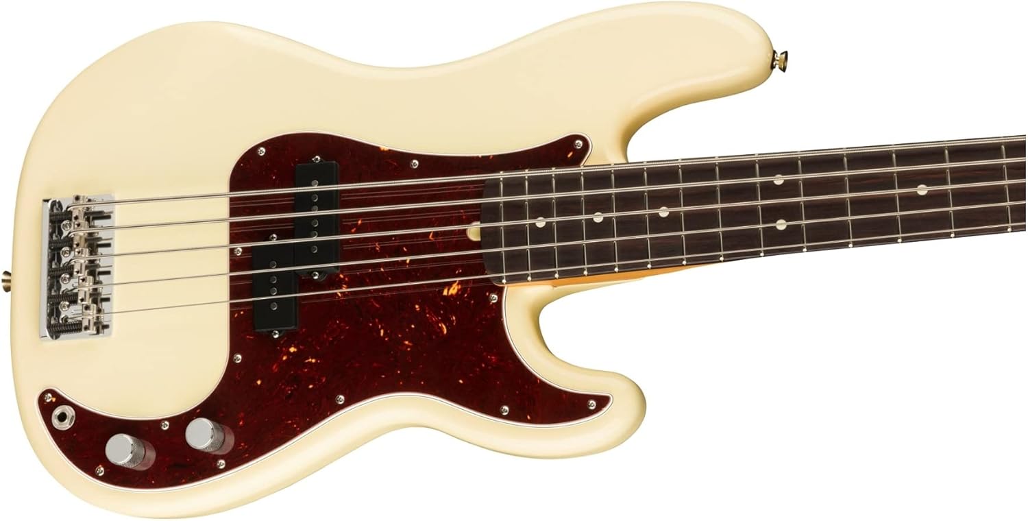 Fender American Professional II 5-String Precision Bass, Olympic White, Rosewood Fingerboard