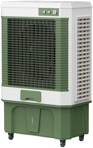 Industry Evaporative Cooler, Windowless Air Conditioners with Large Water Tank and 4 Ice Pack, Portable Swamp Cooler for Garage Patio
