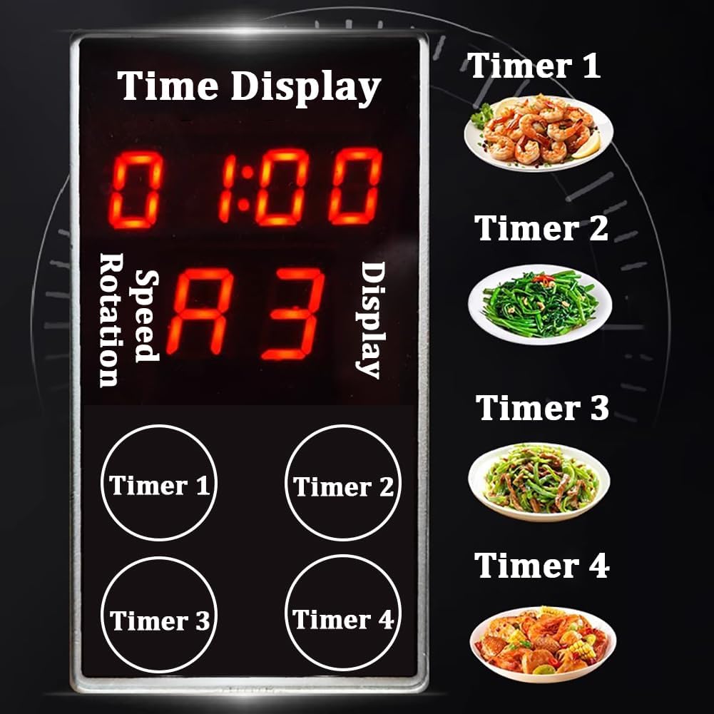 Household Countertop Smart Cooking Machine, Gas-Fired Water Jet 360° Rotating Stir-Fry Machine, Stainless Steel Non-Stick Food Processor, Drum-Type Food Processor,36cm Wok c