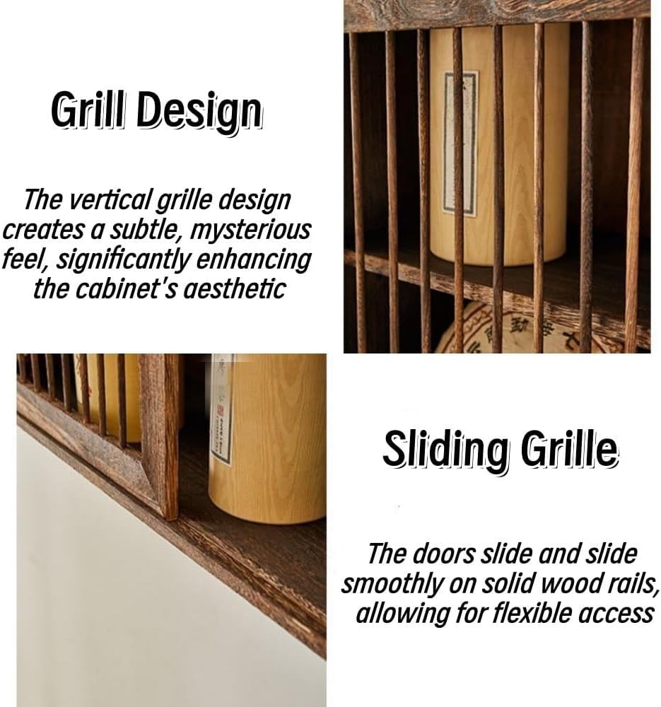 Wall Mounted Storage Cabinet Vintage Storage Rack Wood Floating Shelf Cup Holder Display Rack for Kitchen Home Long-Lasting(Natural,60cm)