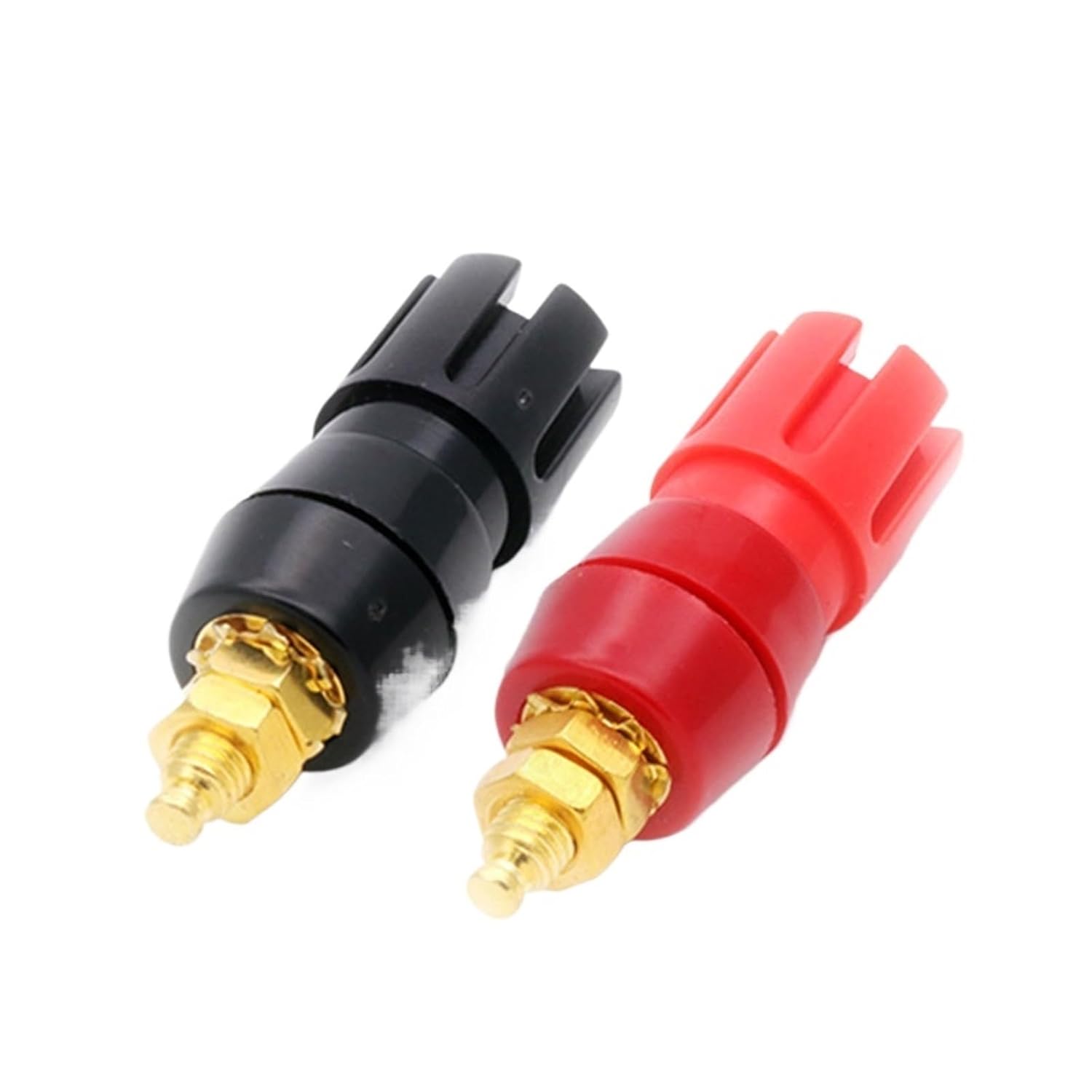 20pcs Gold Plated Copper Adaptor Large Current Amplifier Audio Terminal 4mm Banana Socket Brass Binding Post Connector
