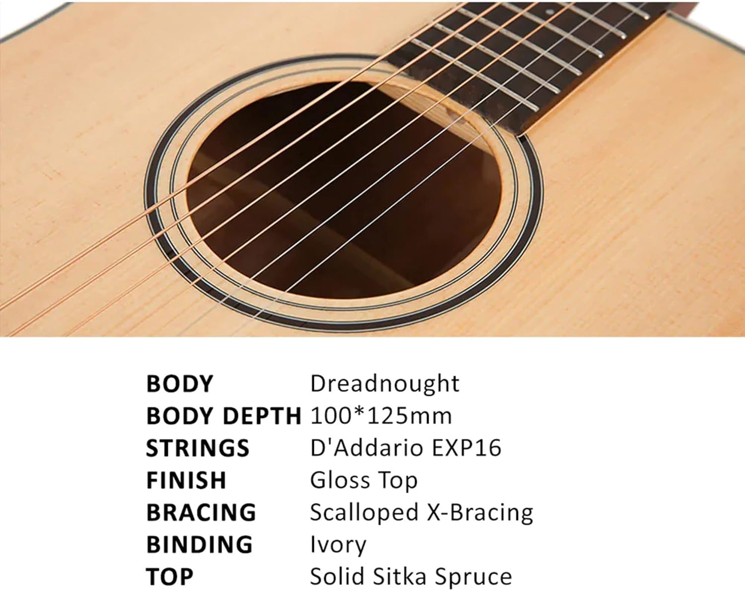 Parkwood S21 Dreadnought Body Acoustic Guitar - Natural