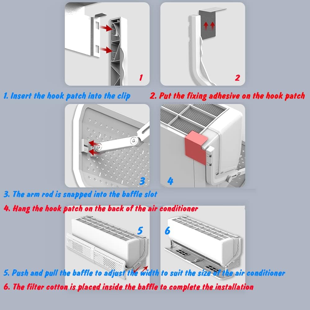 Wall-Mounted Air Conditioner Outlet Transfer Windshield Windbreaker Wall-Mounted Air-Conditioning Air Baffle for Home, Floor, Wall