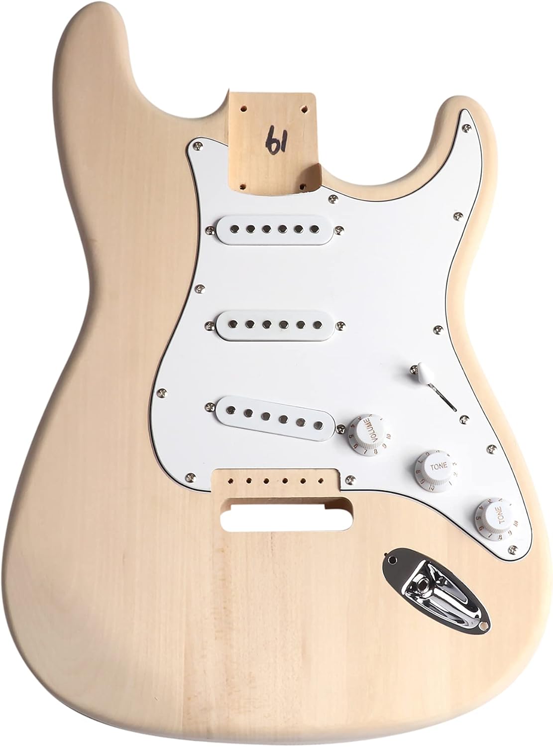 DIY Electric Guitar Kit Beginner Kits 6 String Right Handed with Basswood Body Maple Neck Poplar Laminated Fingerboard Chrome hardware S-S-S Build Your Own Guitar.